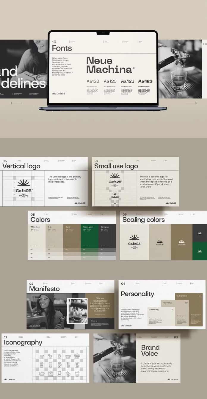 Coffee Shop Brand Guidelines Bundle by iStar Design for Adobe Illustrator and Photoshop.
